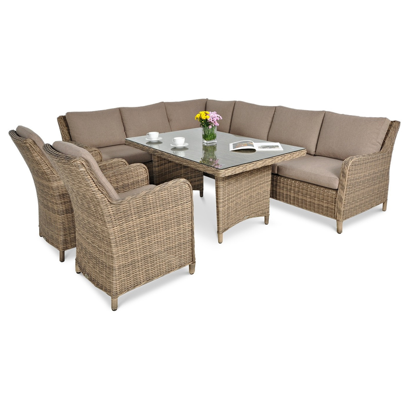 OUTLET 125 Narożnik z technorattanu MARYLAND Brown