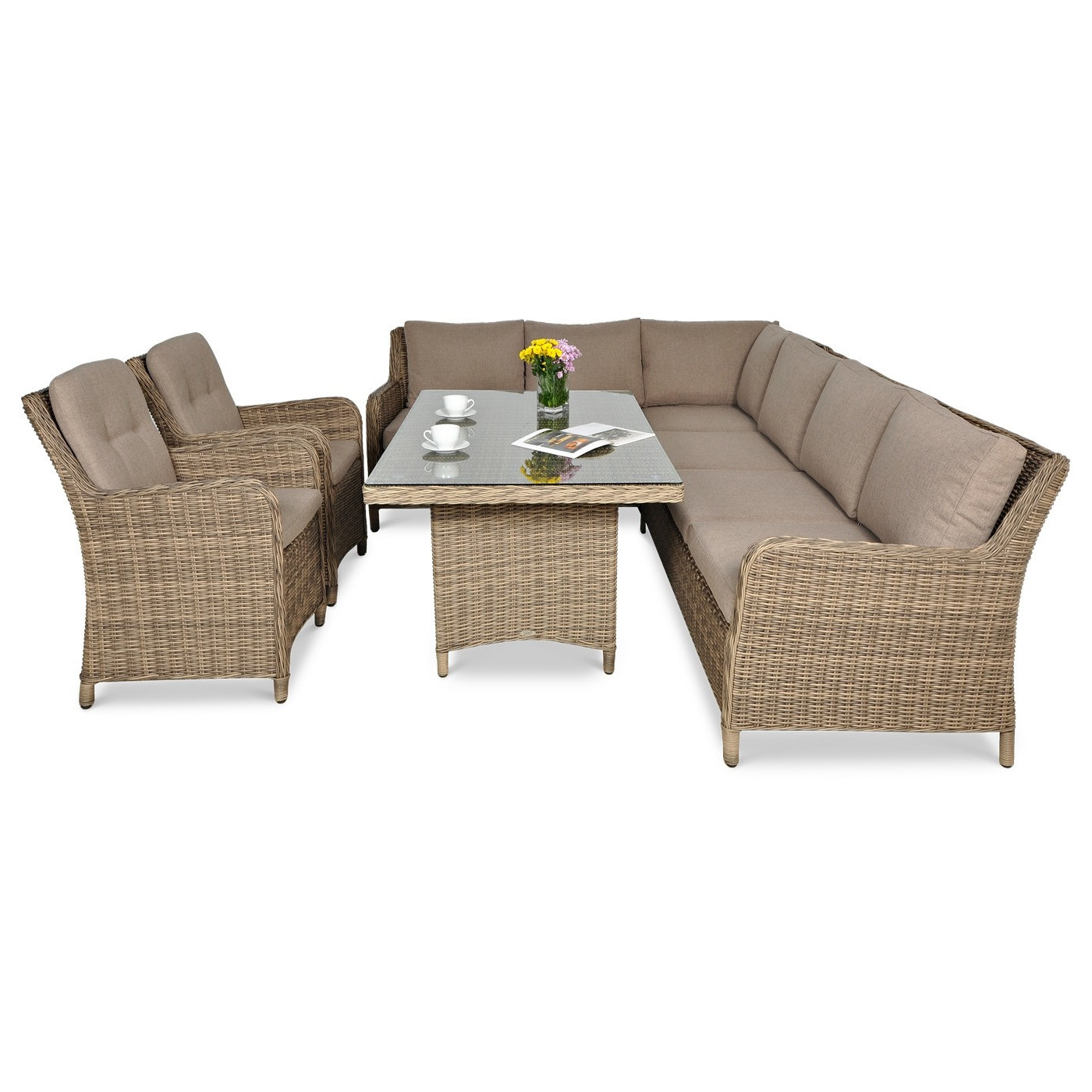 OUTLET 125 Narożnik z technorattanu MARYLAND Brown