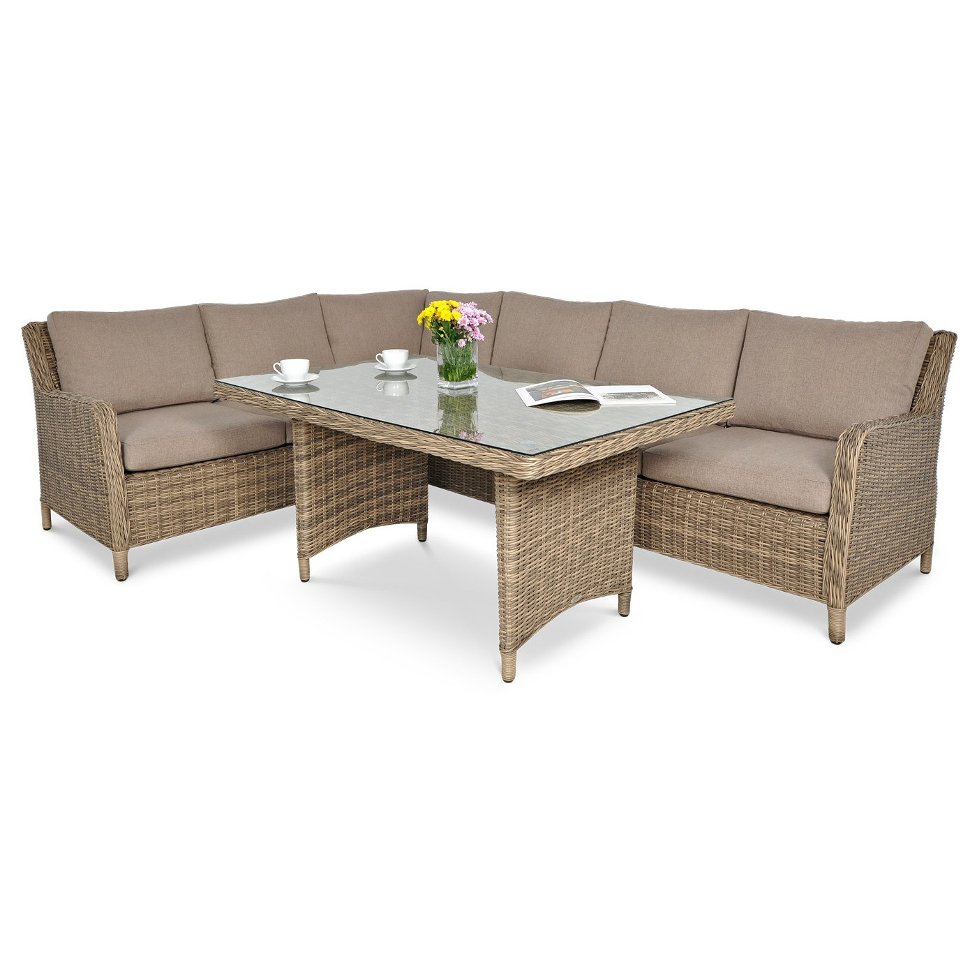 OUTLET 125 Narożnik z technorattanu MARYLAND Brown