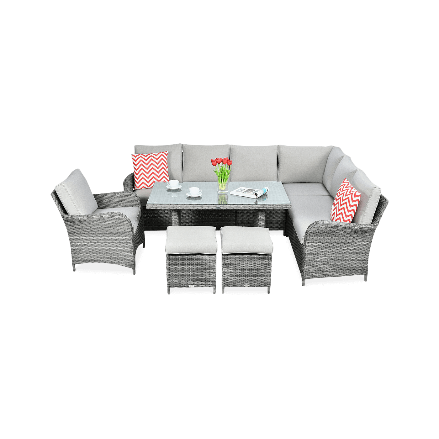 OUTLET 087 Narożnik technorattan VENTURA GRAND Dark Grey