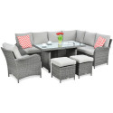 OUTLET 087 Narożnik technorattan VENTURA GRAND Dark Grey