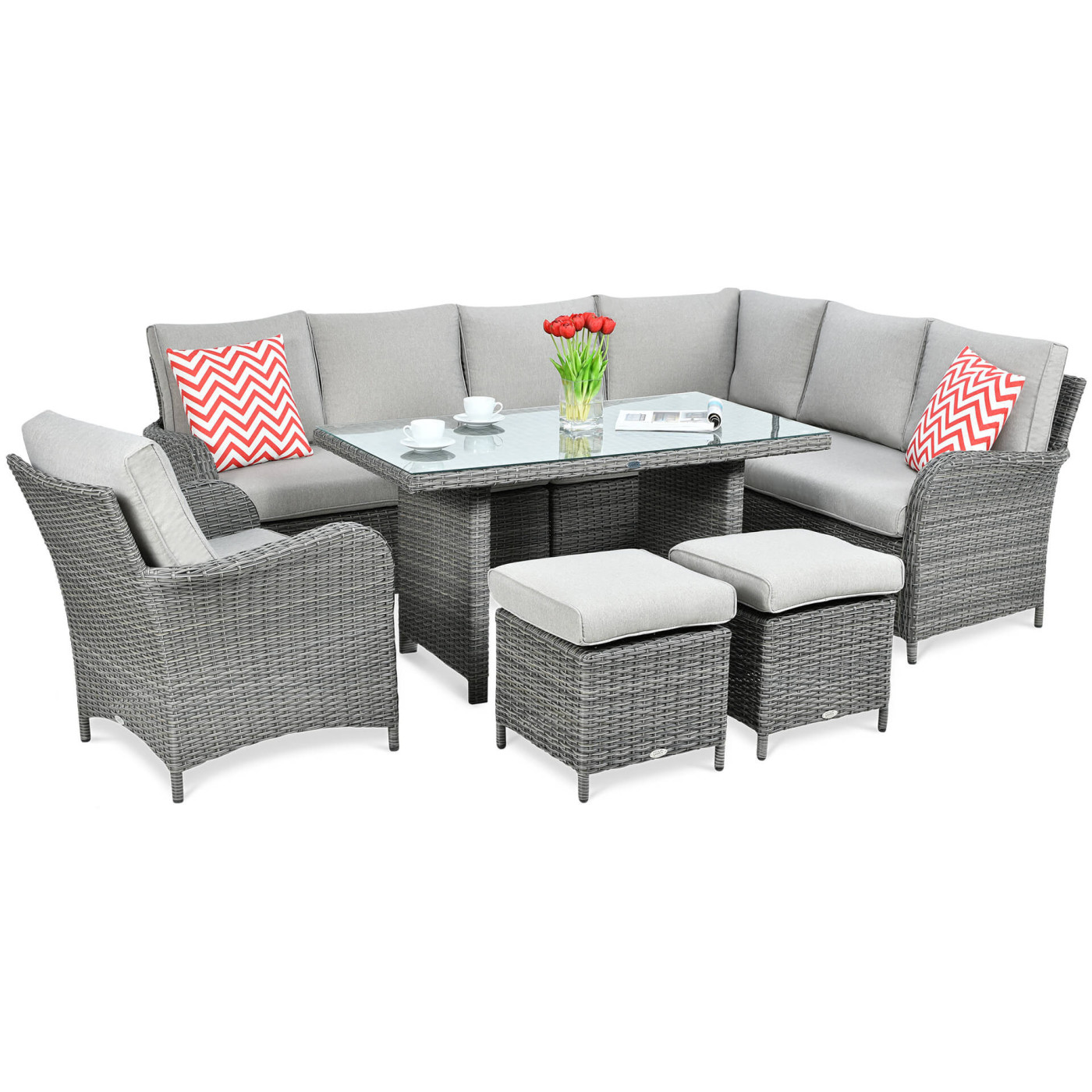OUTLET 087 Narożnik technorattan VENTURA GRAND Dark Grey