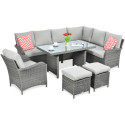 OUTLET 087 Narożnik technorattan VENTURA GRAND Dark Grey