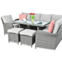 OUTLET 087 Narożnik technorattan VENTURA GRAND Dark Grey