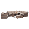 OUTLET 088 Narożnik technorattan MONIZ DINING PLUS Brown
