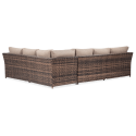 OUTLET 088 Narożnik technorattan MONIZ DINING PLUS Brown