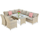 OUTLET 106 Narożnik z technorattanu MARYLAND Beige