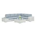 OUTLET 130 Narożnik technorattan AVOCADO White Grey