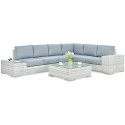 OUTLET 130 Narożnik technorattan AVOCADO White Grey