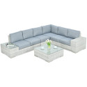 OUTLET 130 Narożnik technorattan AVOCADO White Grey