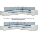 OUTLET 130 Narożnik technorattan AVOCADO White Grey
