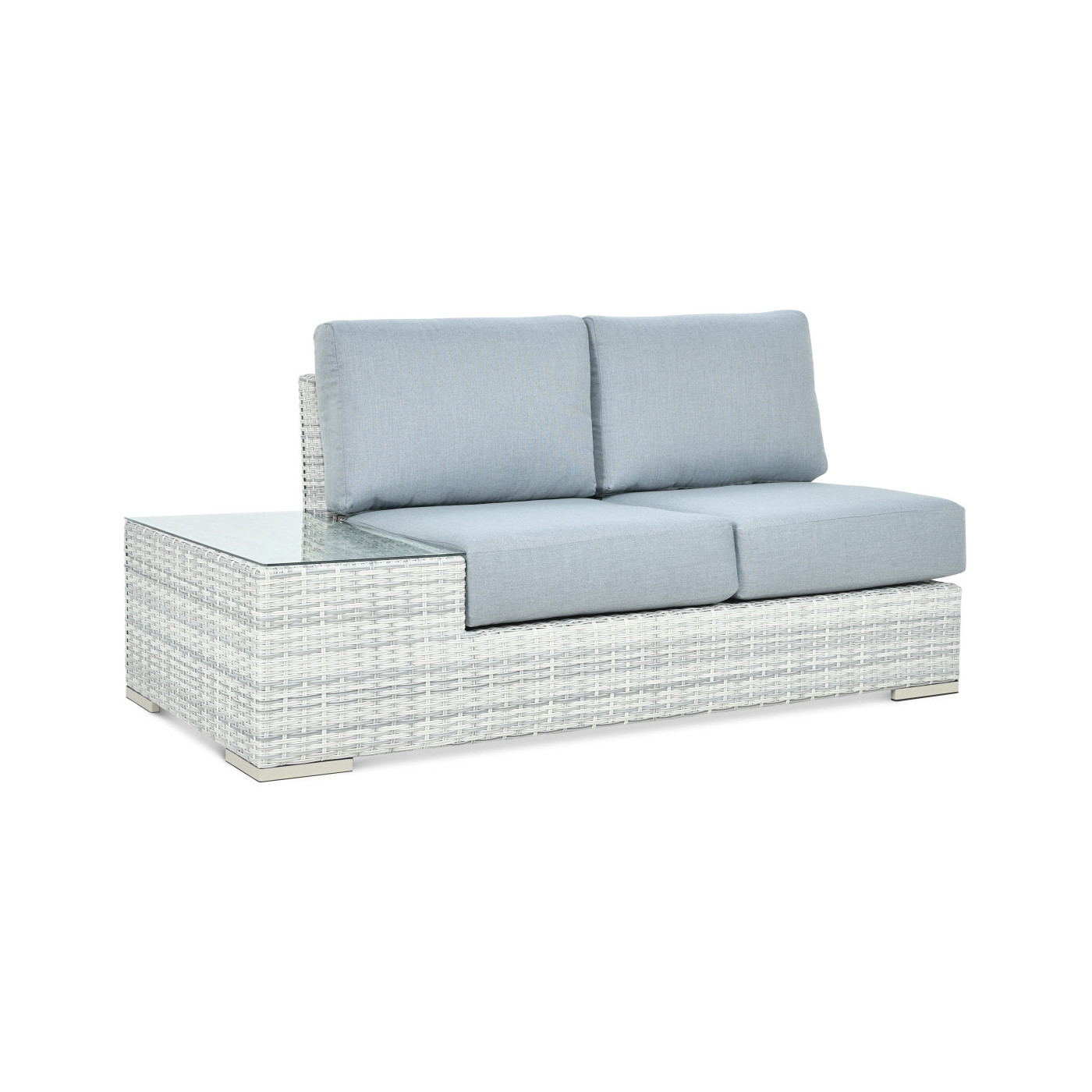 OUTLET 130 Narożnik technorattan AVOCADO White Grey