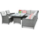 OUTLET 142 Narożnik z technorattanu MARYLAND Dark Grey