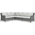OUTLET 142 Narożnik z technorattanu MARYLAND Dark Grey
