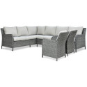 OUTLET 142 Narożnik z technorattanu MARYLAND Dark Grey
