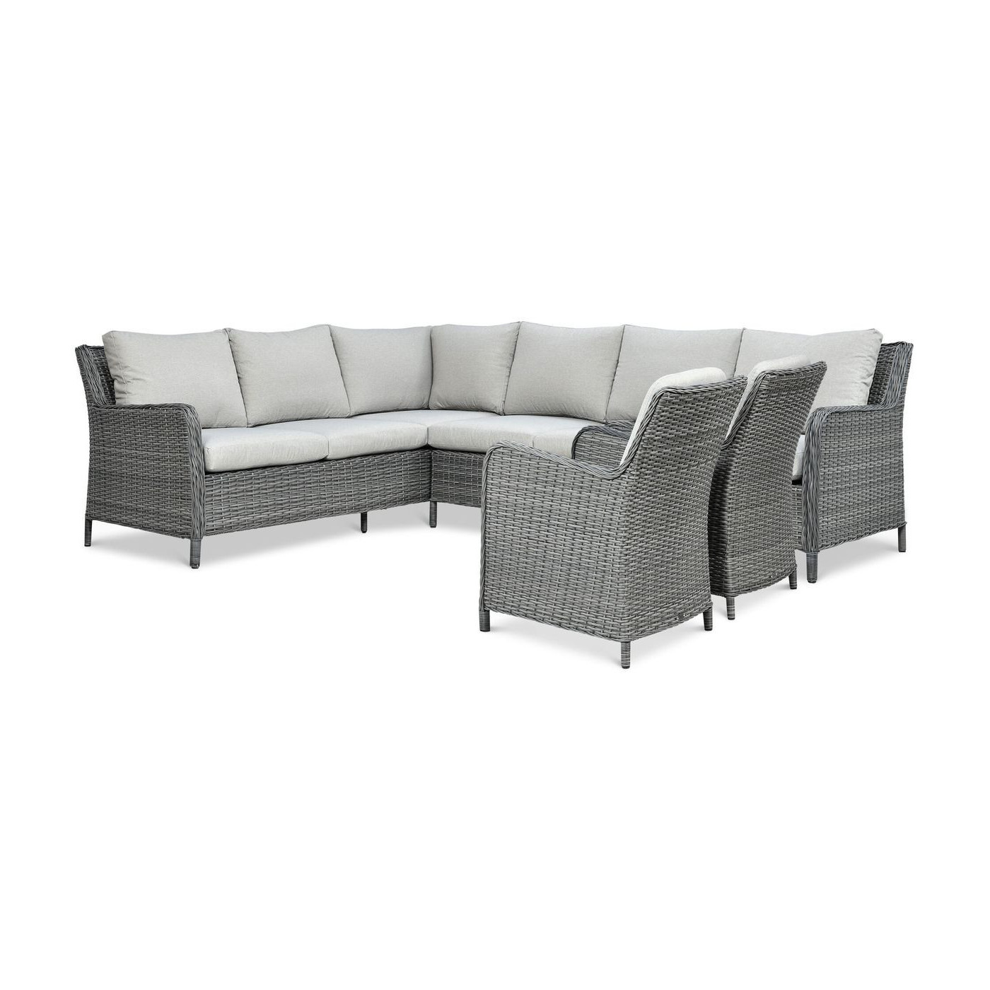 OUTLET 142 Narożnik z technorattanu MARYLAND Dark Grey