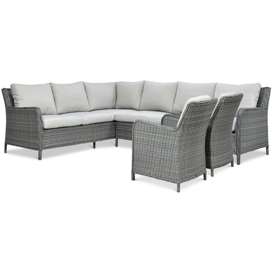 OUTLET 142 Narożnik z technorattanu MARYLAND Dark Grey