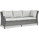 OUTLET 142 Narożnik z technorattanu MARYLAND Dark Grey