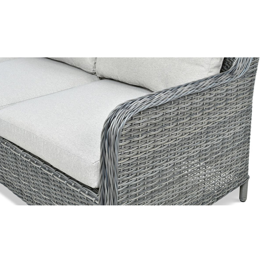 OUTLET 142 Narożnik z technorattanu MARYLAND Dark Grey