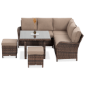 OUTLET 155 Narożnik z technorattanu VENTURA Brown