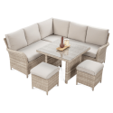 OUTLET 156 Narożnik technorattan VENTURA Beige
