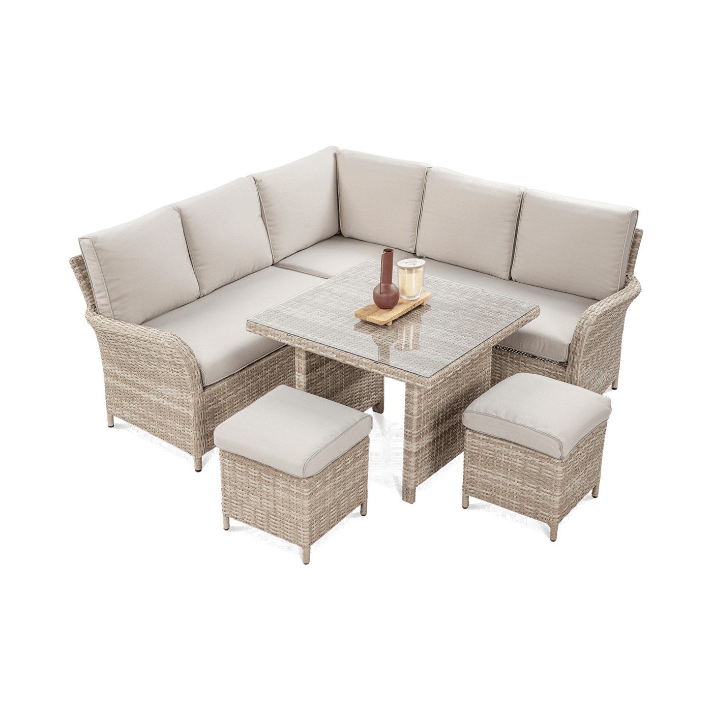 OUTLET 156 Narożnik technorattan VENTURA Beige