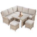 OUTLET 156 Narożnik technorattan VENTURA Beige