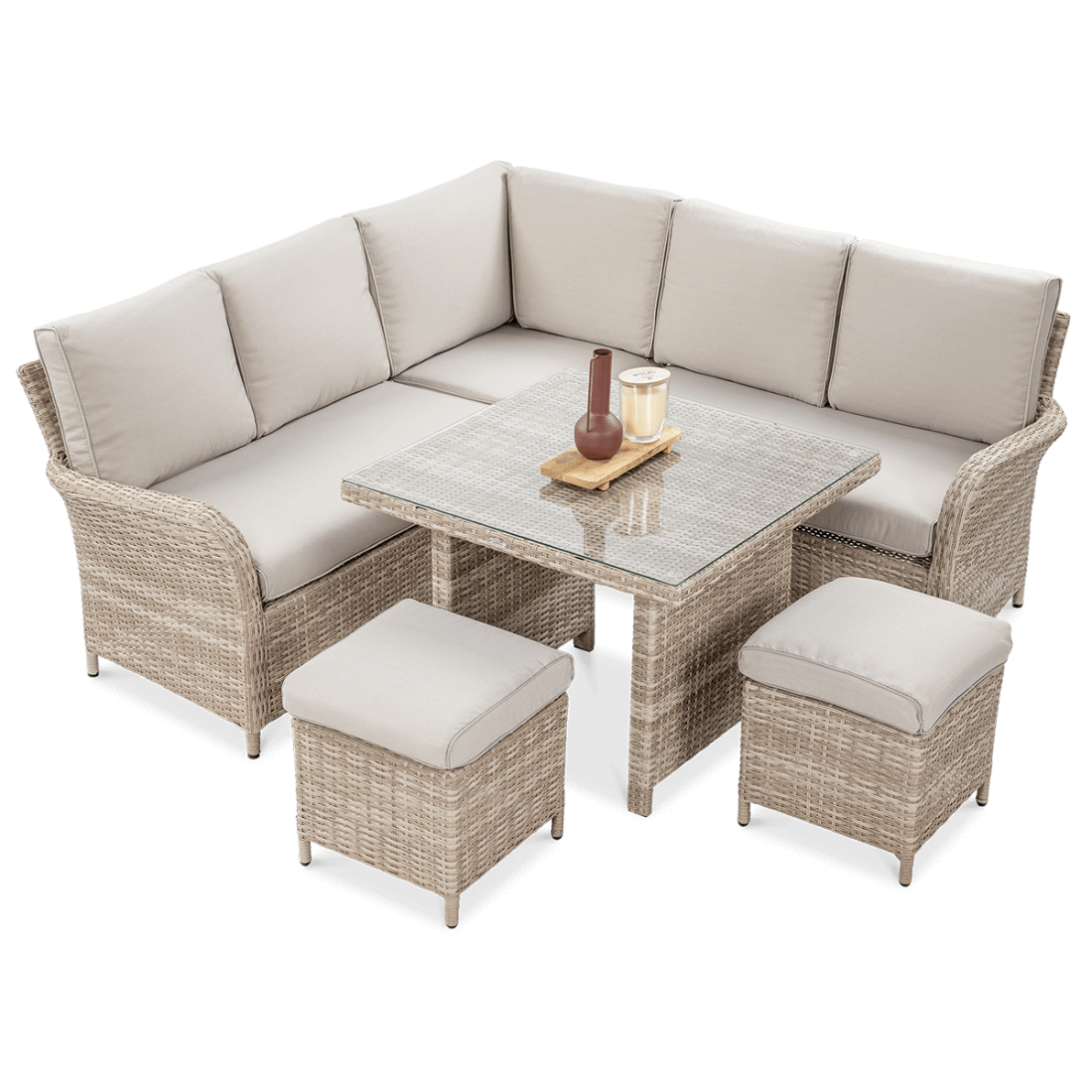 OUTLET 156 Narożnik technorattan VENTURA Beige