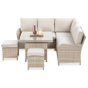 OUTLET 156 Narożnik technorattan VENTURA Beige