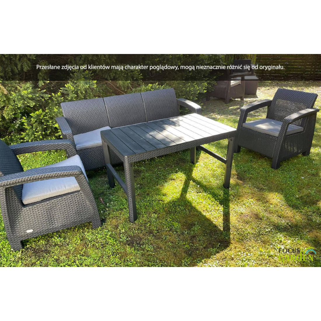 Zestaw ogrodowy Corfu Max 3 Cappuccino - dla 5 osób Focusgarden.pl