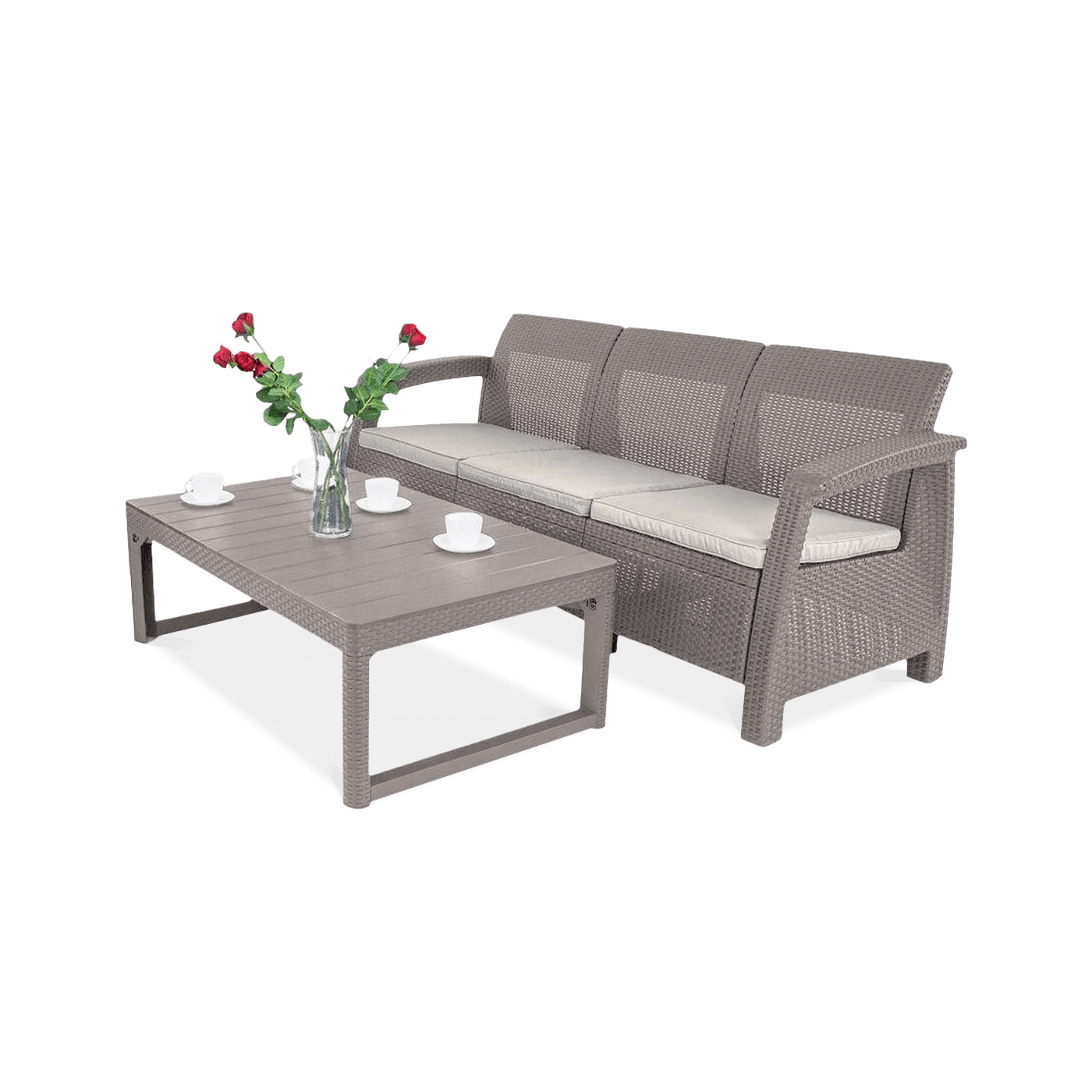 Zestaw balkonowy CORFU LOVE SEAT MAX/LYON Cappuccino