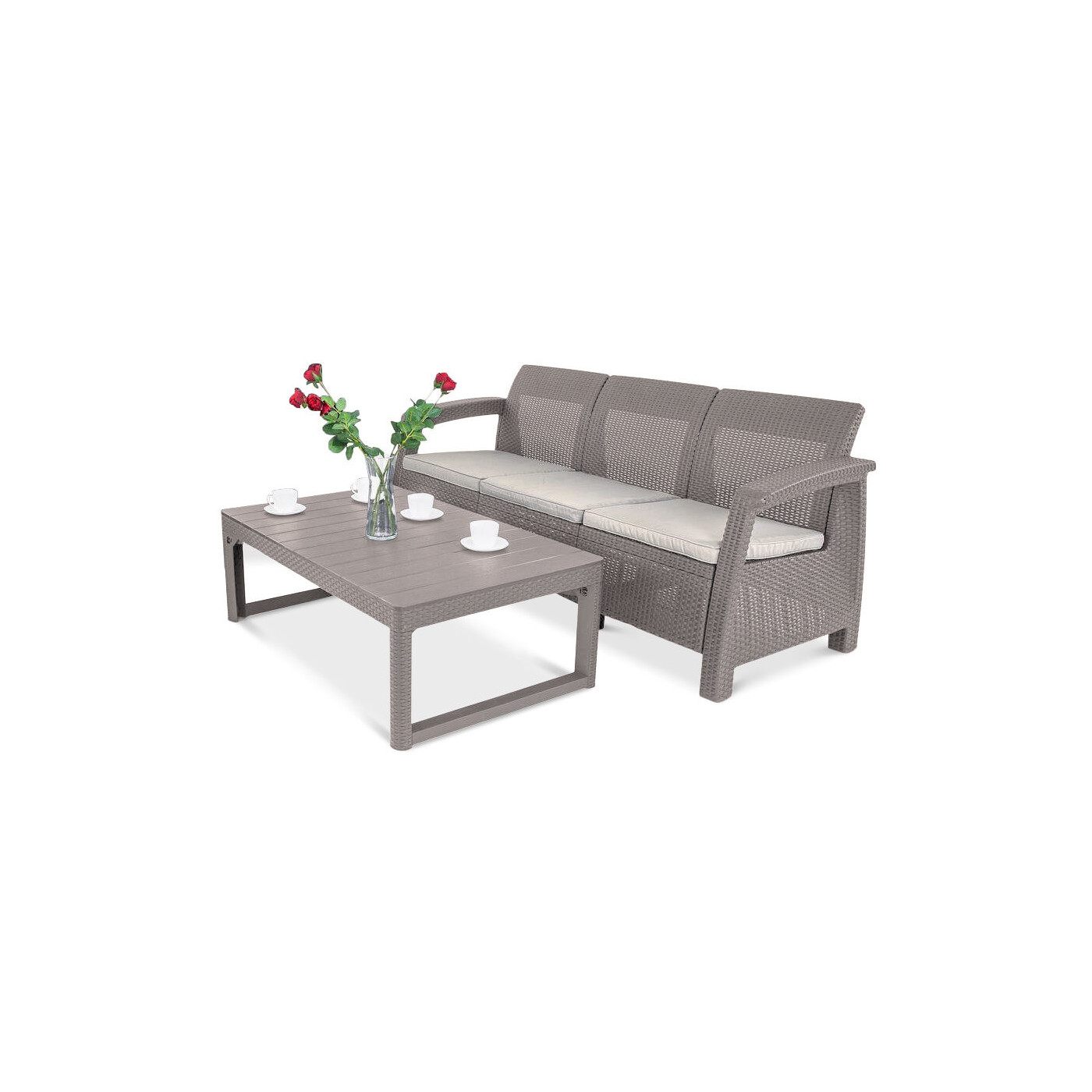 Zestaw balkonowy CORFU LOVE SEAT MAX/LYON Cappuccino
