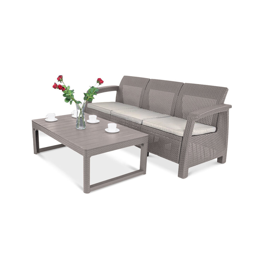 Zestaw balkonowy CORFU LOVE SEAT MAX/LYON Cappuccino