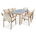 Ogrodowe meble jadalniane Pattaya Dining Wood Look 8+1