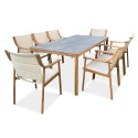 Ogrodowe meble jadalniane Pattaya Dining Wood Look 8+1