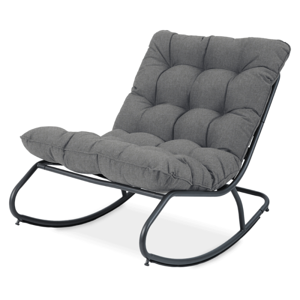 Ogrodowy fotel bujany AGAVA Dark Grey - Focus Garden