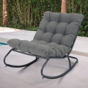 Ogrodowy fotel bujany AGAVA Dark Grey - Focus Garden