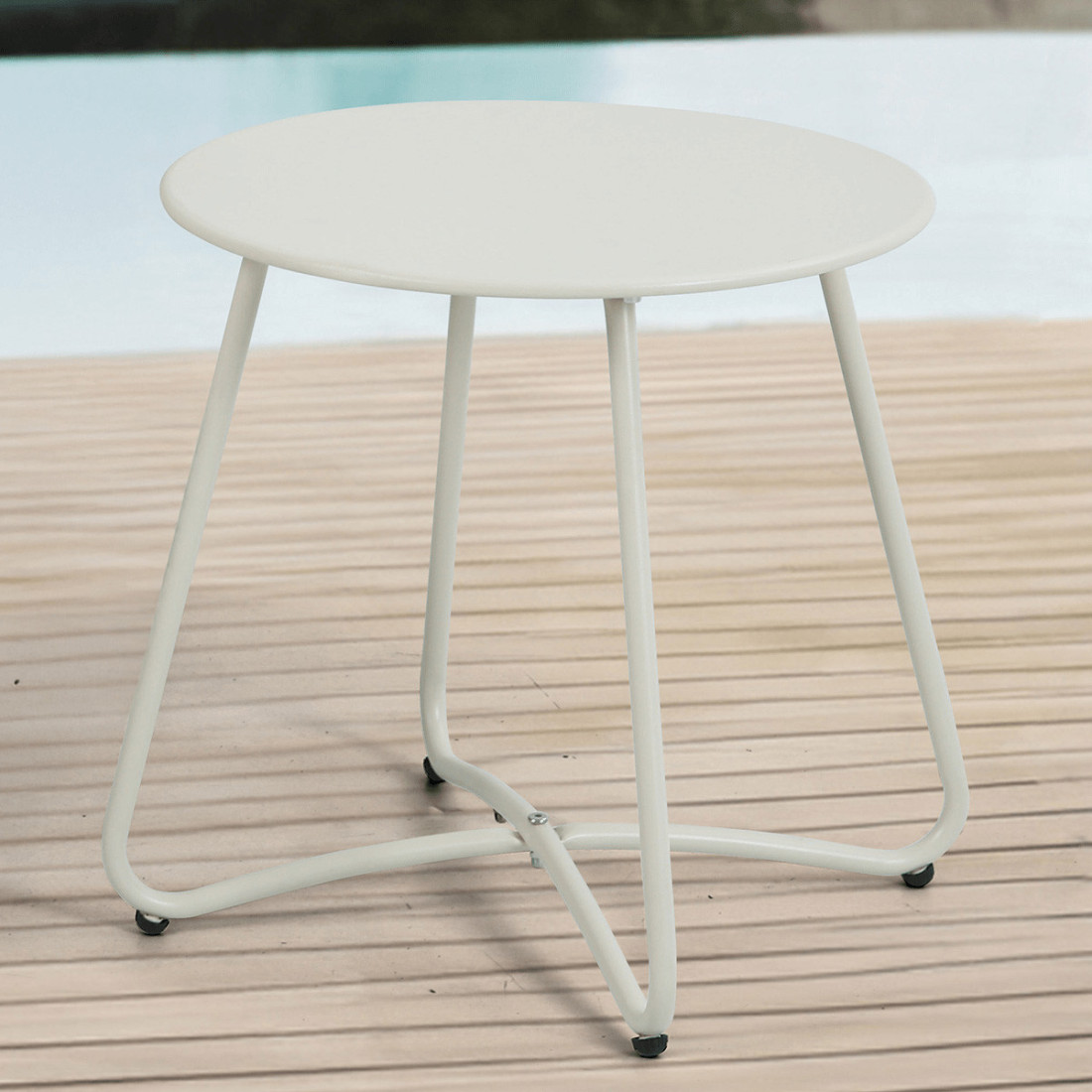 Stolik ogrodowy Focus Garden ART Light Beige o średnicy 45cm 