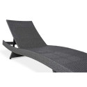 Leżak Wave Dark Grey z technorattanu, wygodny, rozkładany, solidna konstrukcja