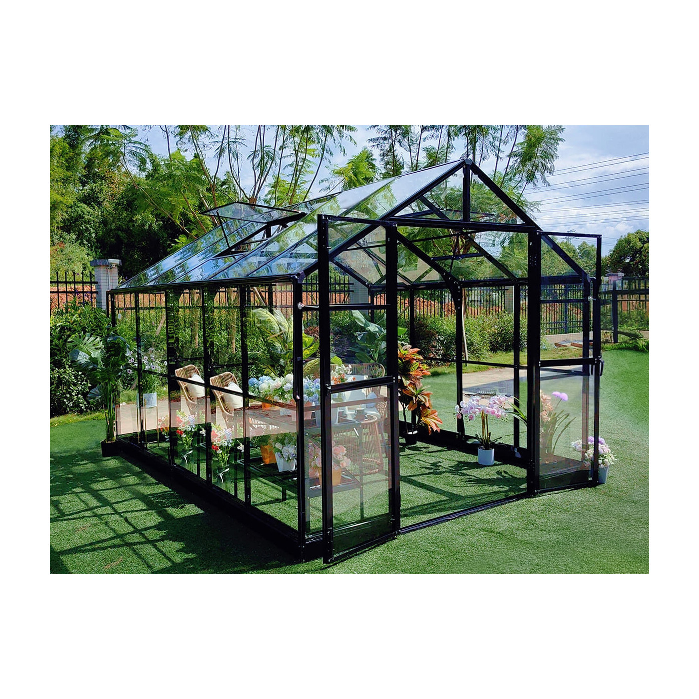 Szklarnia poliwęglanowa Cultivo - 347x278cm Solid PC Czarna
