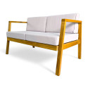 dwuosobowa drewniana sofa z zestawu malmo caffe