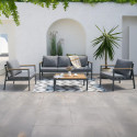 Zestaw mebli do ogrodu Edison Caffe Dark Grey | Focus Garden