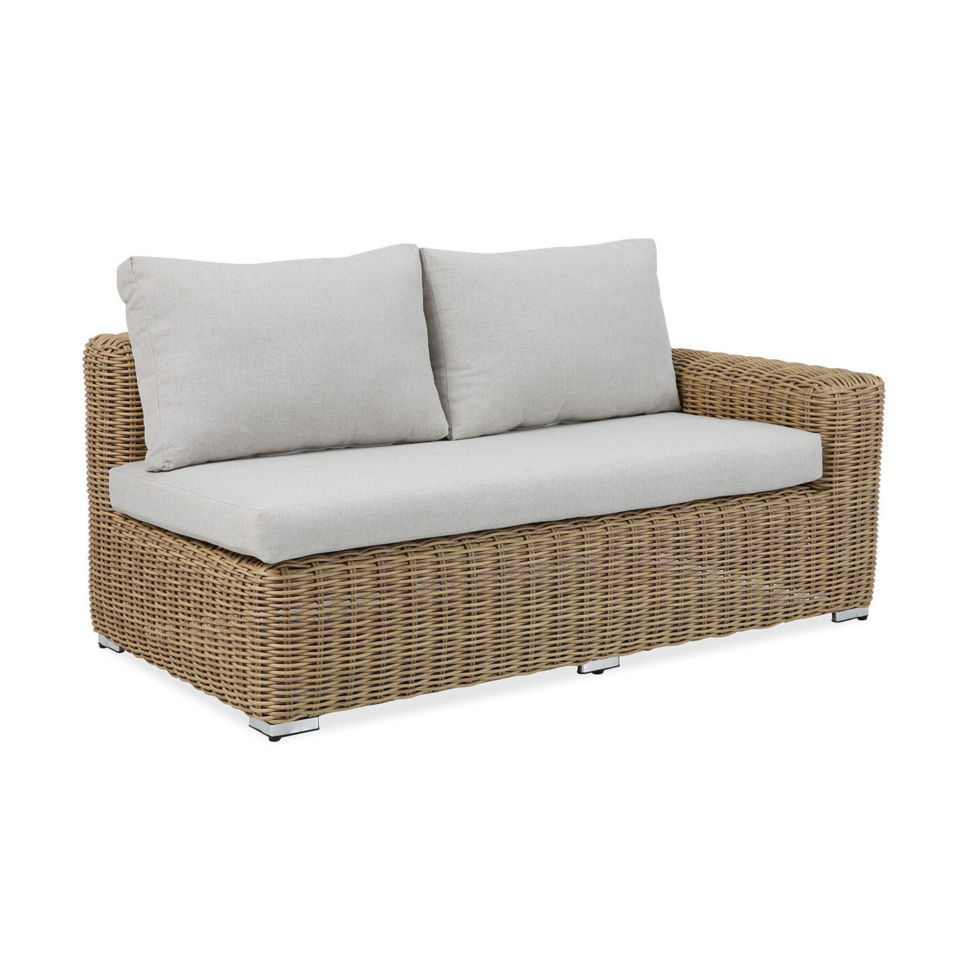 dwuosobowa sofa z podłokietnikem po prawej stronie