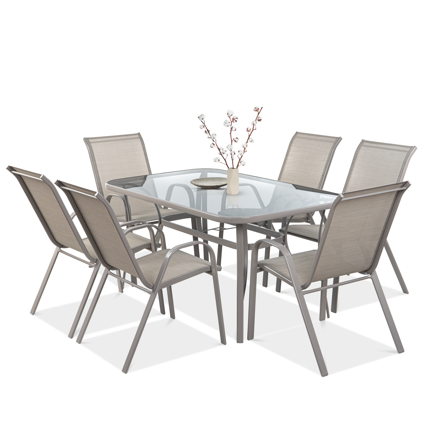 Zestaw mebli ogrodowych BOLOGNA 150/6 Light Beige