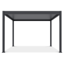 Pergola na taras Deluxe Automatic 3,6x4 z LED, Anthracite Gutroof