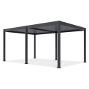 Pergola z oświetleniem LED DELUXE Automatic 3,6x5,3 Antracyt