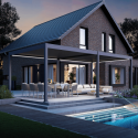 Pergola z oświetleniem Deluxe Automatic 3,6x7,2 Antracyt Gutroof