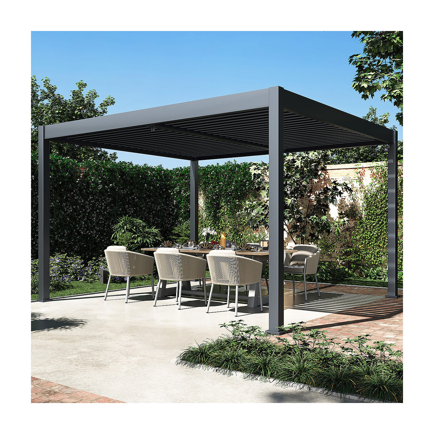 Pergola ogrodowa ELEGANCE DUO 3,6x4 Antracyt | Gutroof