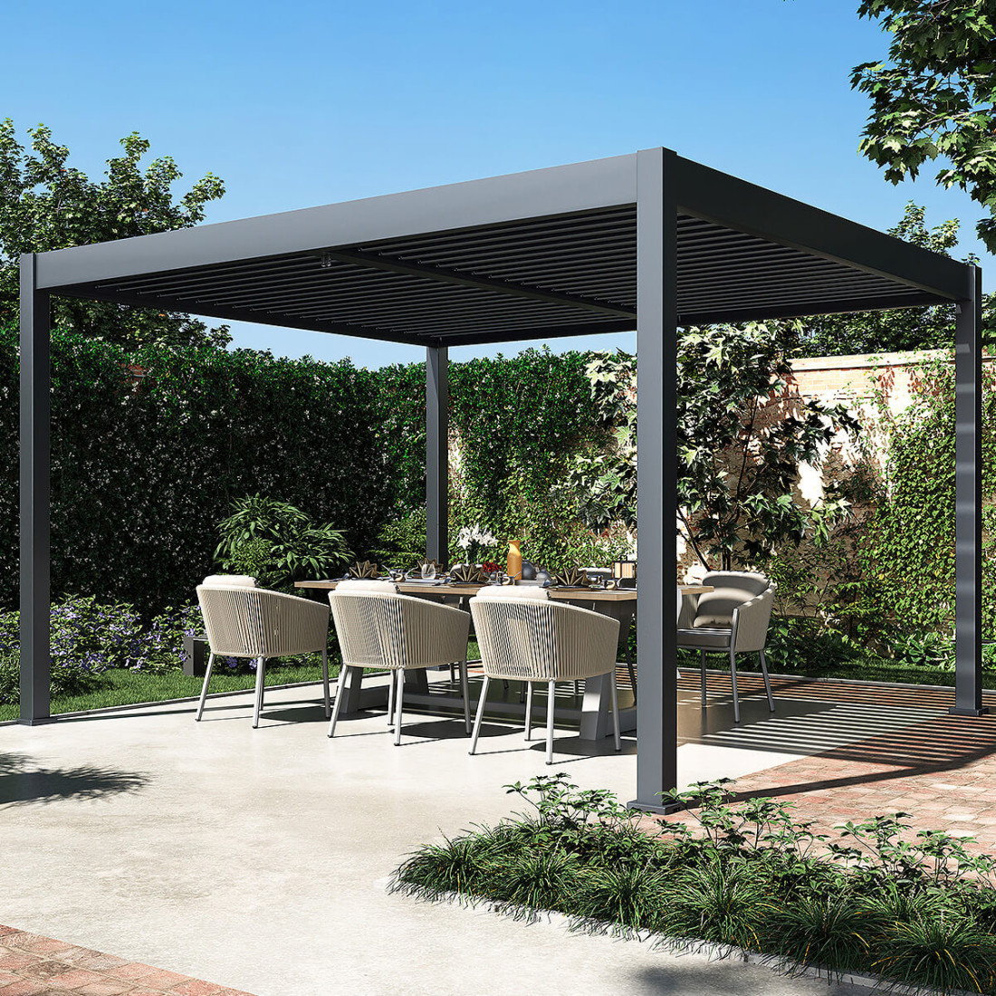 Pergola ogrodowa ELEGANCE DUO 3,6x4 Antracyt | Gutroof