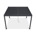 Pergola tarasowa ELEGANCE DUO 3.6x4 w kolorze antracytowym, widok z góry na białym tle.